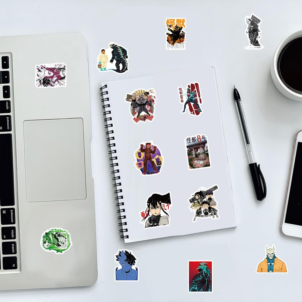 Anime Monster 8 PVC Bicycle Stationery Suitcase Cute Photo Popular Anime Character Miscellaneous Birthday Gifts No. Stickers, 53-Piece Set,