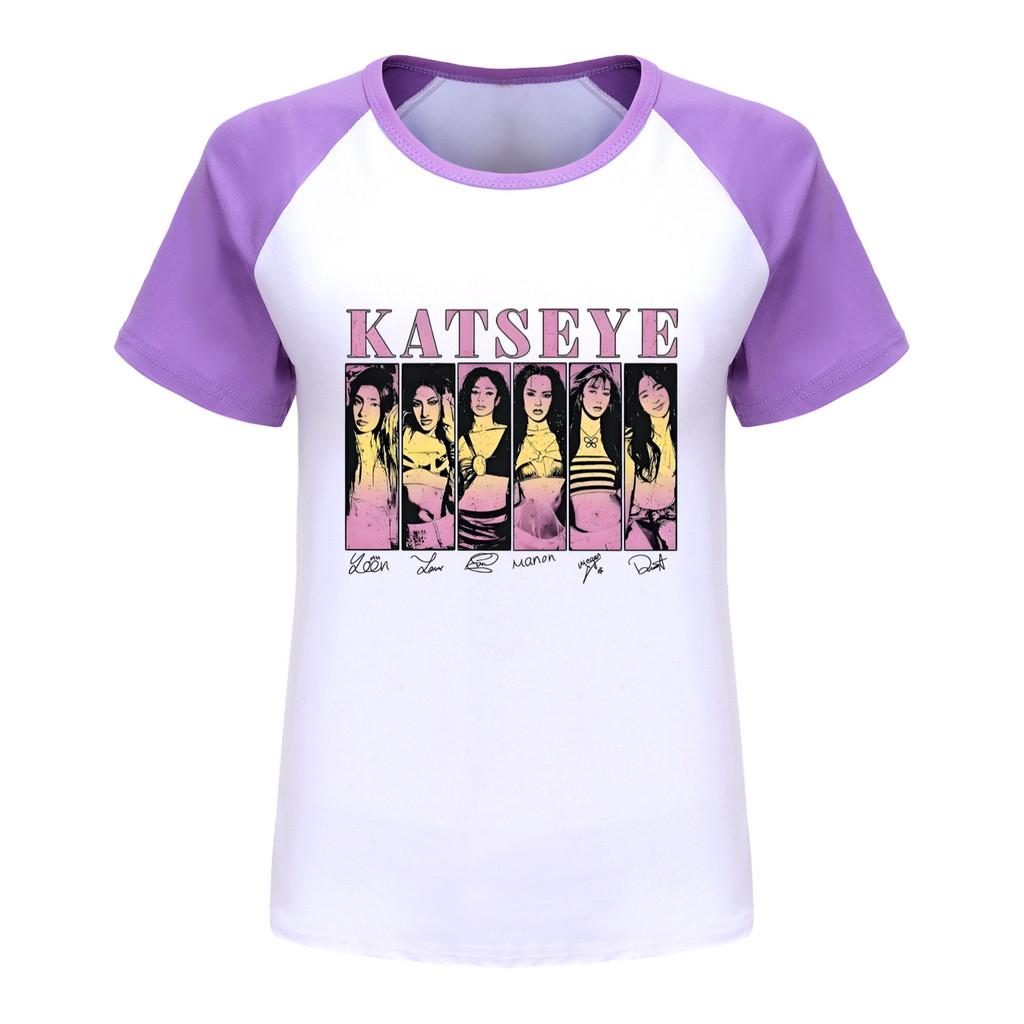5304 Kinder Mädchen KATSEYE Druck Kurzarm T-Shirt