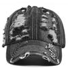 Distressed Ripped Baseball Cap Torn Destroyed Style Dad Hat Streetwear Urban Unisex Adjustable Washed Cotton Cap For Men Women