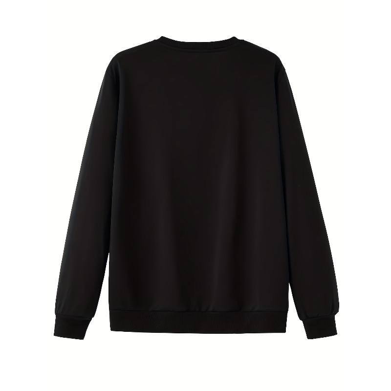 Men's Cartoon Style Steak Pattern Casual Crew Neck Sweatshirt