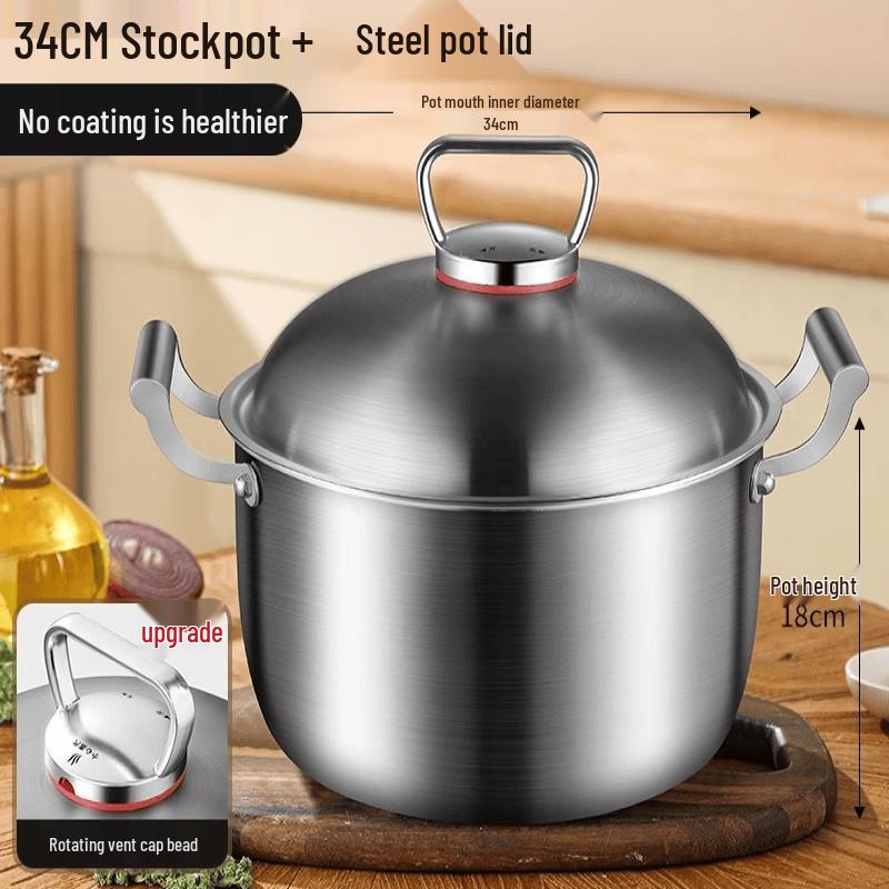 Wutuo 34cm Stainless Steel Soup Pot