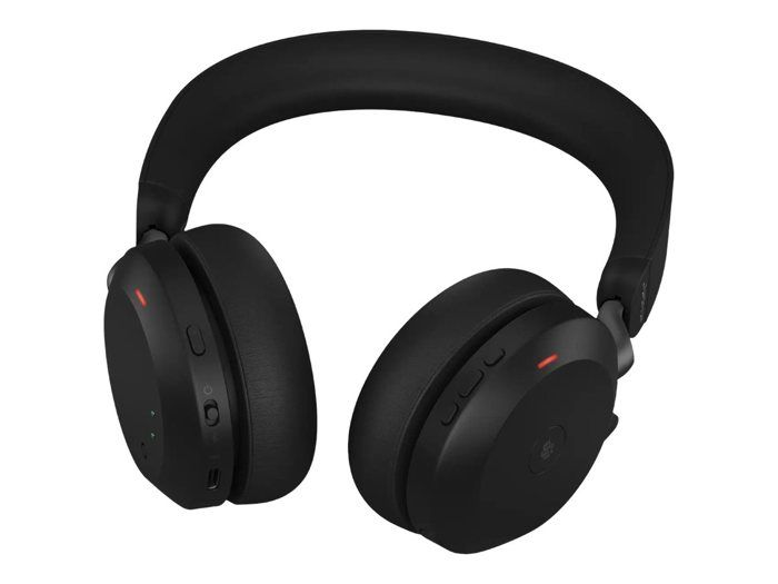 Hodesett - JABRA - Evolve2 75 - Trådløs og kablet Bluetooth - Aktiv støydemping - USB-A
