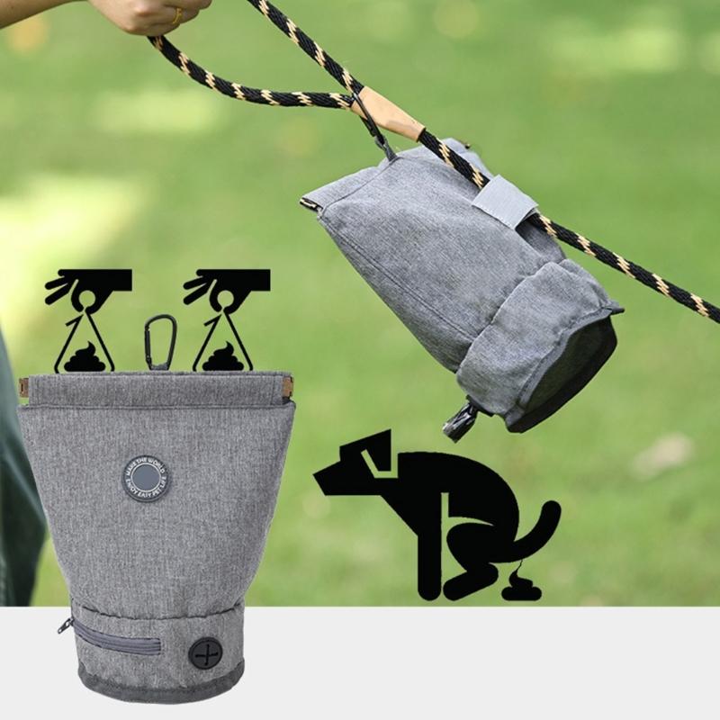 Pet Poop Bag Holder Waterproof Fabric Dog Poop Bag Dispenser Outdoor Walking Poop Bag Dispenser for Dog Training Running