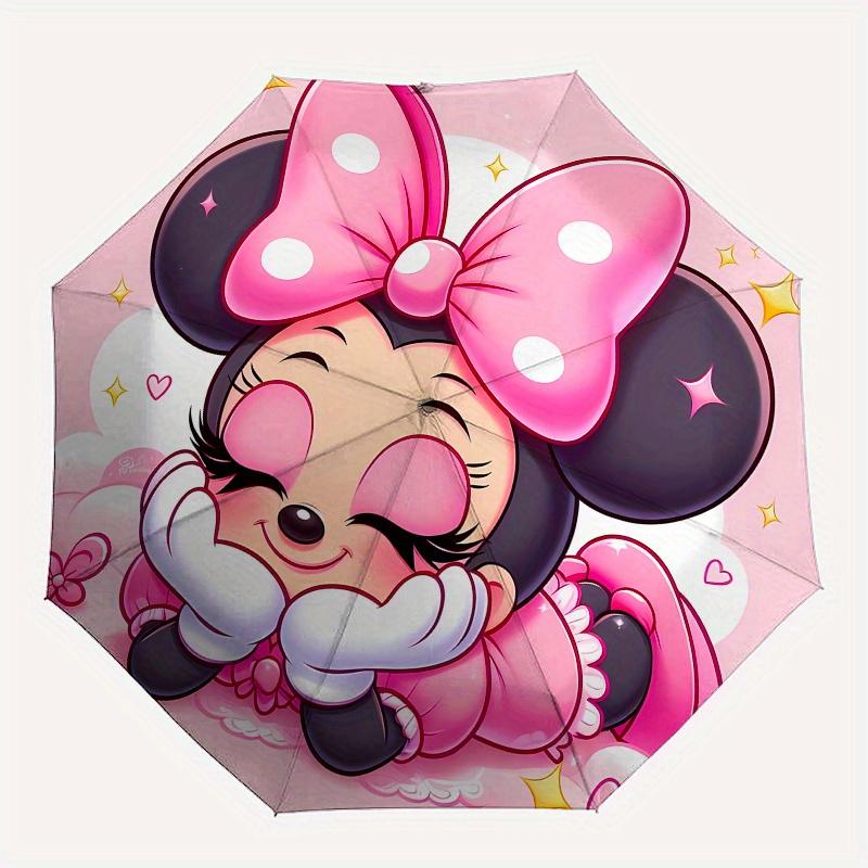 

Disney Minnie Mouse Manual Opening and Closing Umbrella - 8-Rib Reinforced Folding Design, Lightweight
