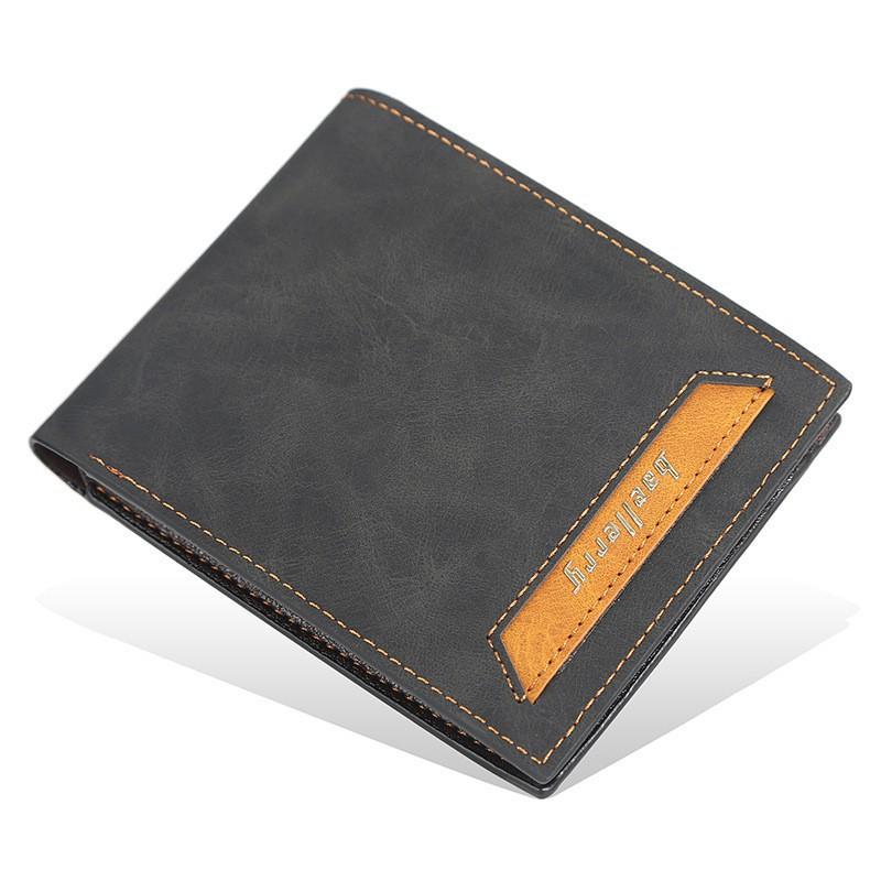 Men s Short Wallet Korean Edition Thin Multi Card Youth Horizontal Small Ticket Holder 12X10X2 чёрный