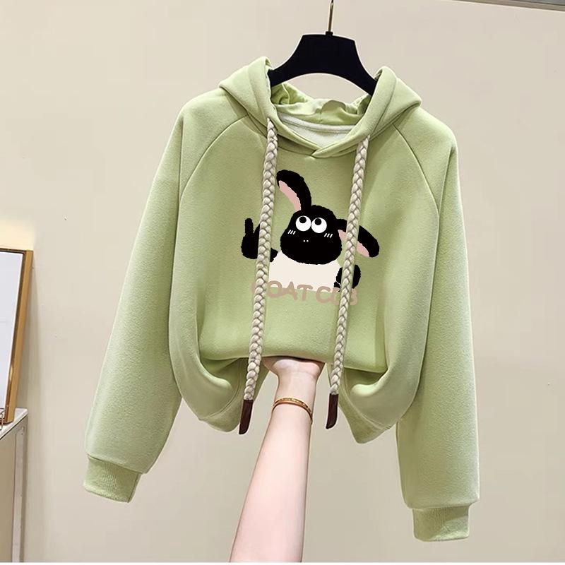 Women's Fleece-Lined Hooded Sweatshirt - New 2024 Petite Winter Dopamine Style