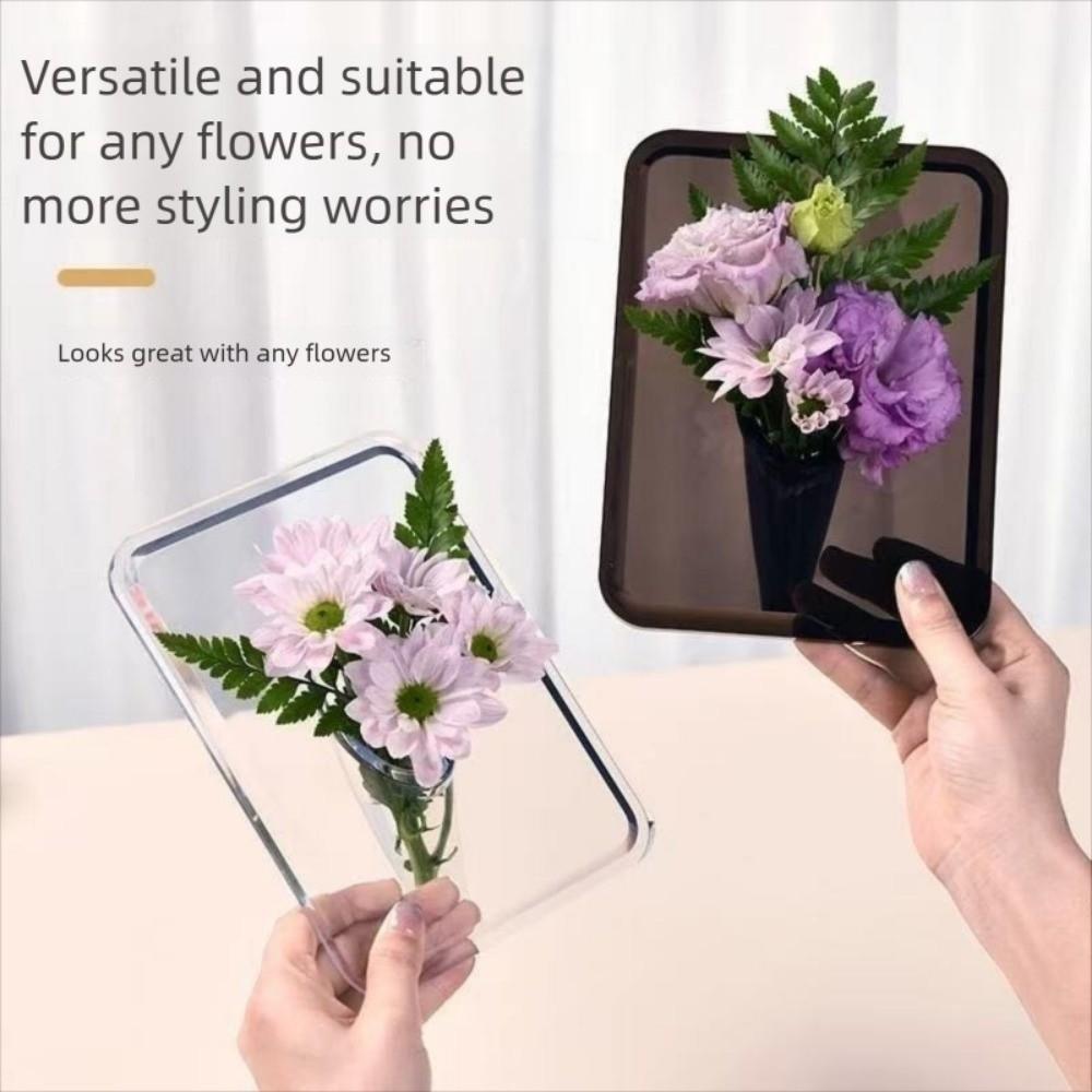 Creative Acrylic Photo Frame Vase Transparent Fresh and Dried Flower Flower Container Hydroponic Flower Vase Art Decorations