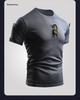 Men's Quick-Drying Tactical T-Shirt - Elastic, Breathable Ice Silk, Wear-resistant, Round Neck Short Sleeve for Summer Outdoor Sports and Fitness