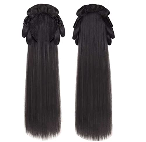 

Прическа в китайском стиле, струящиеся волосы, парик Ханфу, легко надевается, парик-ободок, парик для косплея, древний двор, женский, фея, фотосессия (Дизайн E)