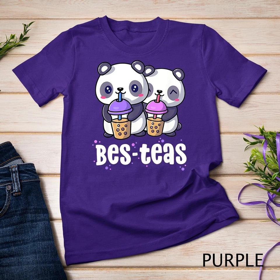 Boba Shirt Women Girls Bes Teas Kawaii Panda Bubble Tea T-Shirt Unisex T-shirt 8 XL