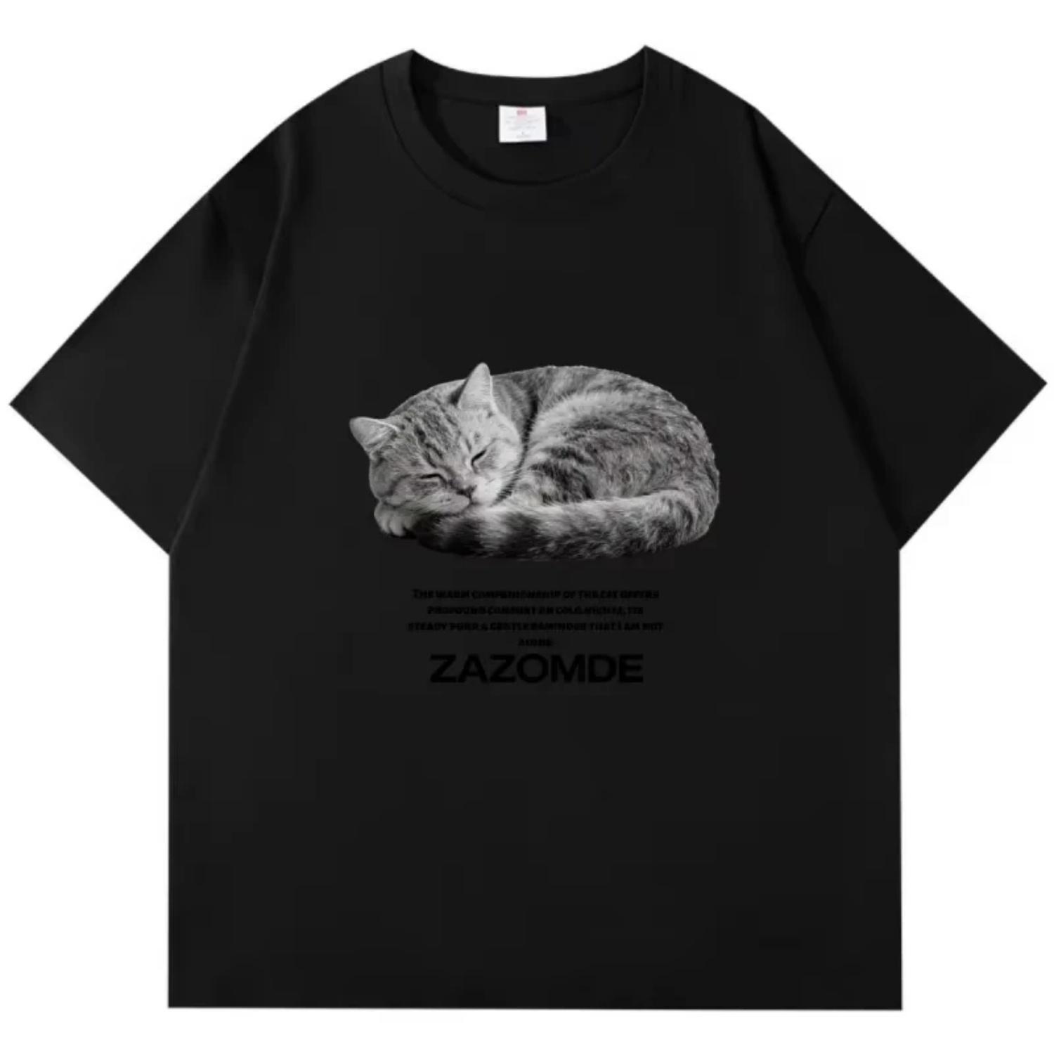 

2026 Vintage Cute Cat Meme Graphic T Shirt Women Humor Fashion Couple T Shirts Casual Streetwear T-shirts Y2K Top S разноцветный