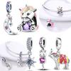 Charms Beads Cats Dogs Indian Elephant Charms Star Moon Beads Fit Original Copper Diy Birthday Jewelry For Women