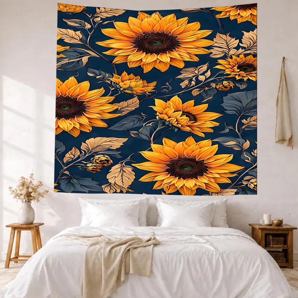 Sunflower Wall Decor Tapestry Art For Pet Memorial Birthdaywedding Party Backdrop Family Gift