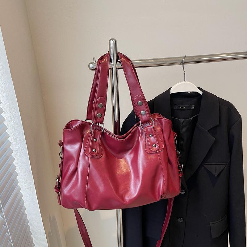 Minimalistische Damenhandtasche mit großem Fassungsvermögen, modische Schultertasche, einfache und lässige Tragetasche, geeignet für den täglichen Gebrauch und zum Einkaufen