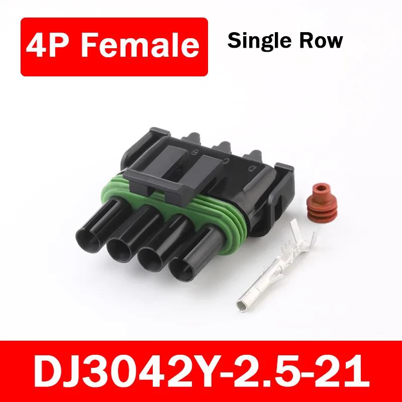 5/20/100Sets Delphi 2.5 Series GM Automobile 1/2/3/4/6Pin Waterproof Male&Female Connector Plug 12010975 DJ302/3/4/61Y-2.5-11/21