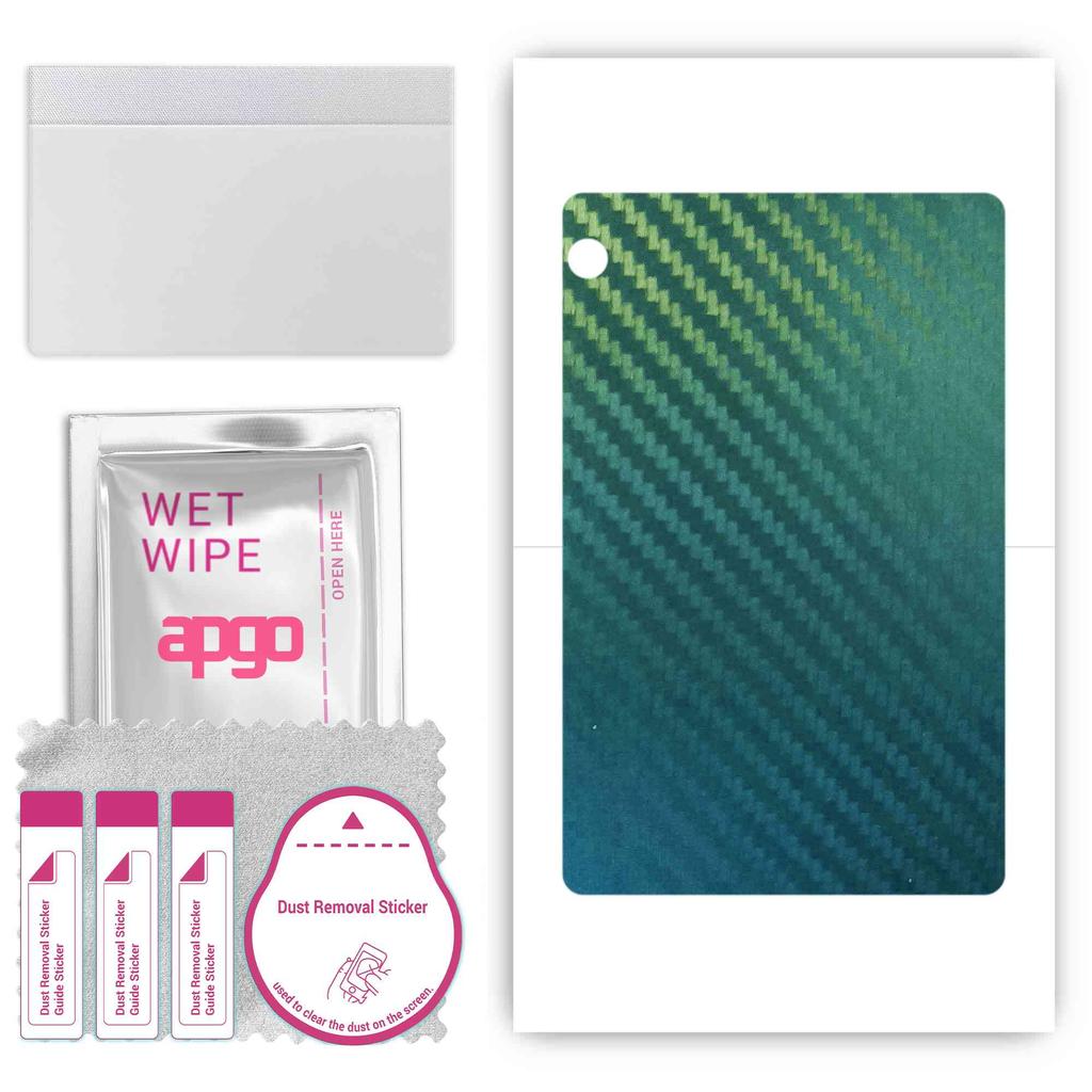 apgo Protective Skin Sticker for the Back Compatible with LG Ultra Tab, Wrap Film, Foil, Vinyl - Pattern Carbon Chameleon CAKA1