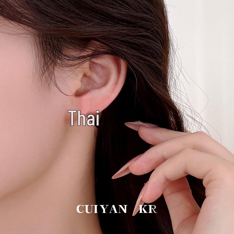 Cuiyan S925 Silver Fireworks Stud Earrings - High-End Autumn/Winter Style for Women, Trendy Korean Design