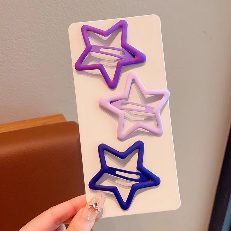 Children's Glitter Star Hair Clips - Cute Bangs Accessories for Girls