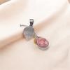 Natural Pink/Black Rhodonite Pendant 925 Sterling Silver Handmade Jewelry 1.69" PP-55-33