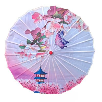 Handmade Silk Cloth Women Umbrella Waterproof Decorative Chinese Oil Paper Umbrella Rain Proof Flower Oil Paper Umbrella