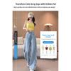 New design side-stitched ripped denim jeans for women 2026, loose-fitting, figure-flattering, floor-length wide-leg pants