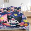 3pcs Starry Night Sky Kuromi Pattern Bedding Set, 1* Cover + 2*Pillowcases, Printed Bedding Set, Soft and Comfortable H102