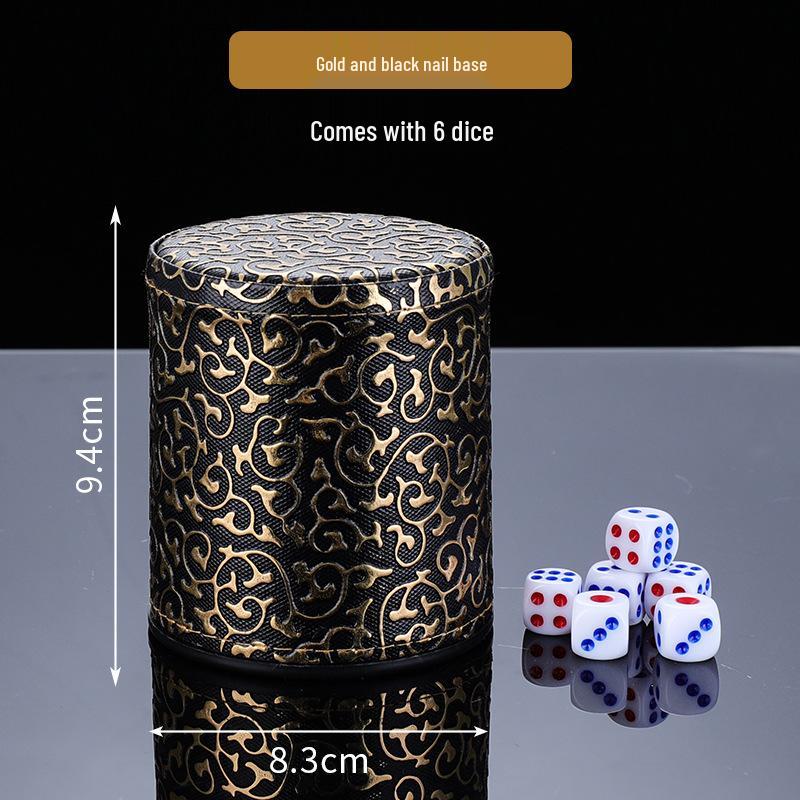 High-Grade Leather KTV Dice Shaker Cup for Bars and Nightclubs