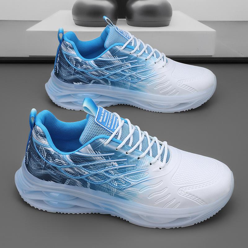 Men's Shoes Summer Breathable New Youth Sports Leisure Running Heightening Air Cushion Shock Absorption Mesh Dad Shoes