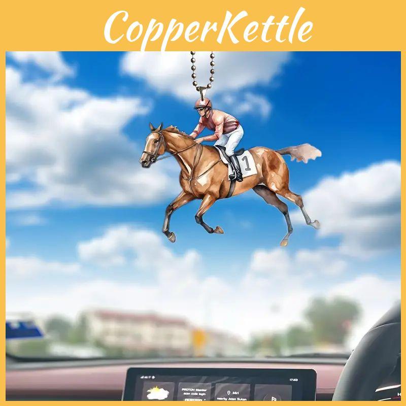Charming Acrylic Horse Enthusiast Car Hanging Ornament For Home And Christmas Decoration