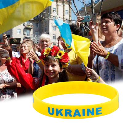 Ukrayna Bayrağı Bileklik Ukrayna Vatansever Hediye Ukrayna Kauçuk Bileklik