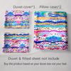 Vibrant, wavy, abstract. Bedding Duvet cover sets Duvet covers Pillowcases gifts (1 * Duvet Cover 2 * Pillowcases, without duvet insert)