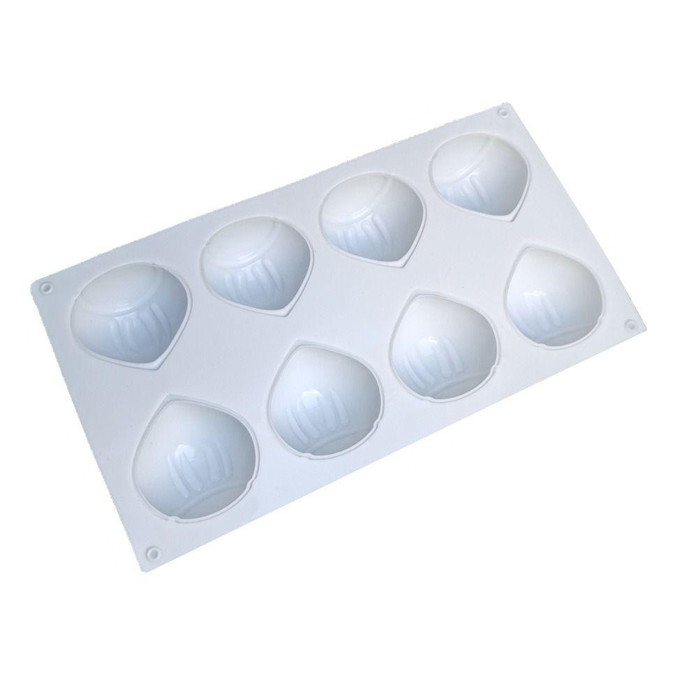 Food Grade Silicone Fruit Shaped Dessert Mold 8-Cavity Baking Mold Hazelnut Mousse Cake Mold