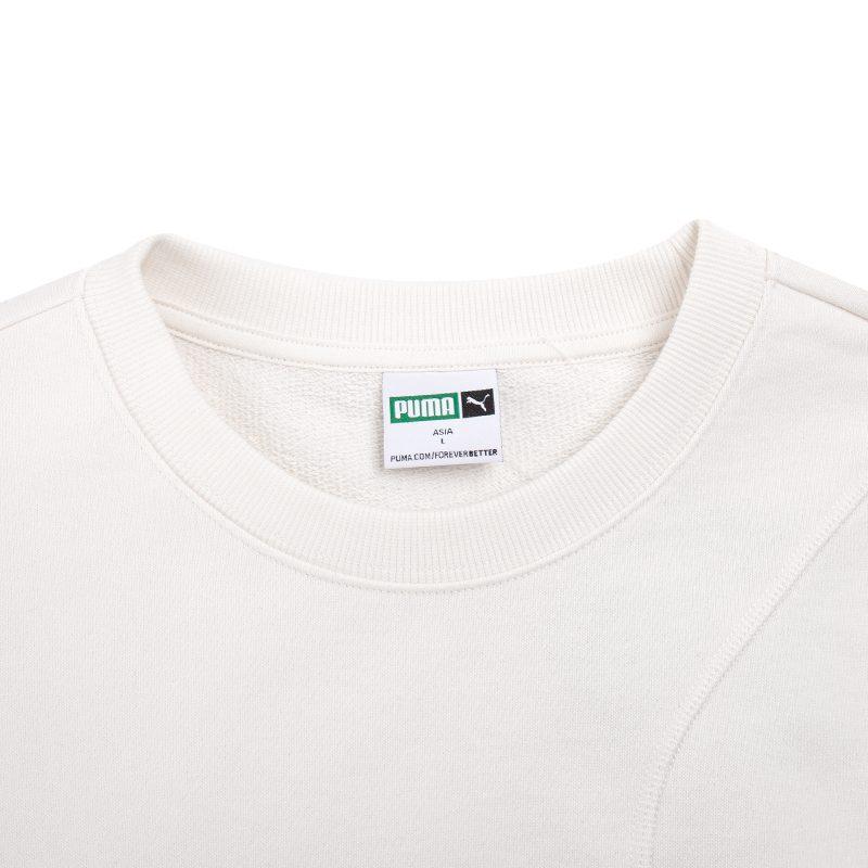 PUMA Sweatshirts Men's White Crew Neck Moderate Regular 539908-93
