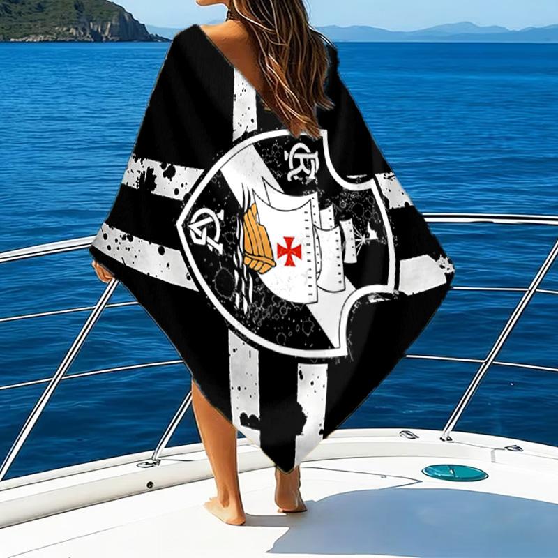 Vasco Fußballverein Bedrucktes Strandtuch, Superweiche Mikrofaser, Perfektes Geschenk Geburtstag, für Pool, Strand, Reisen, für Familie und Freunde