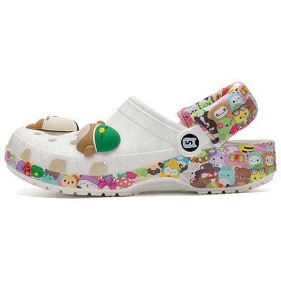 Squishmallows x EVA Crocs Wygodne i wszechstronne proste buty z dziurkami dla mężczyzn i kobiet białe.