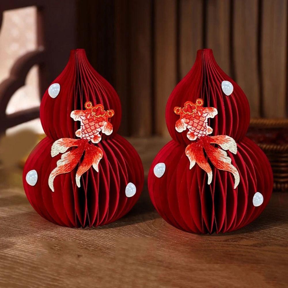 Folding Gourd Shape Housewarming  Ornament DIY Paper Housewarming Decorations  Wedding Decor
