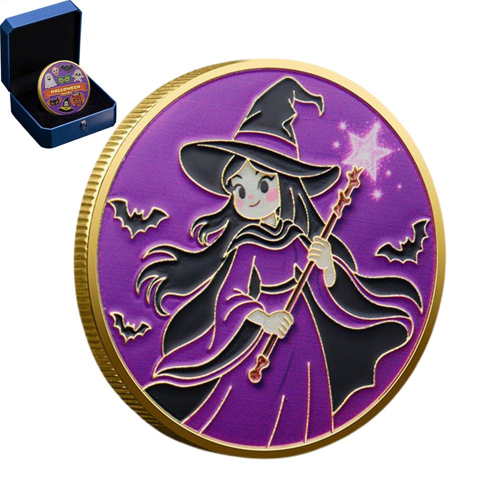 Halloween Commemorative Coin Commemorative Challenge Coin Keepsake Collectible Seasonal Festive Decor Party Favors Souvenir For