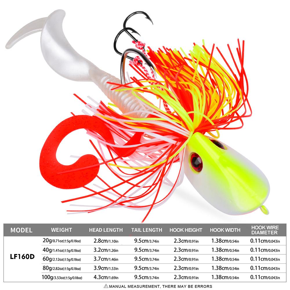 Proberos 1pc Premium Jigging Head Bait with Soft Worm Set: Weighted Fishing Hooks for Pro Anglers - Durable