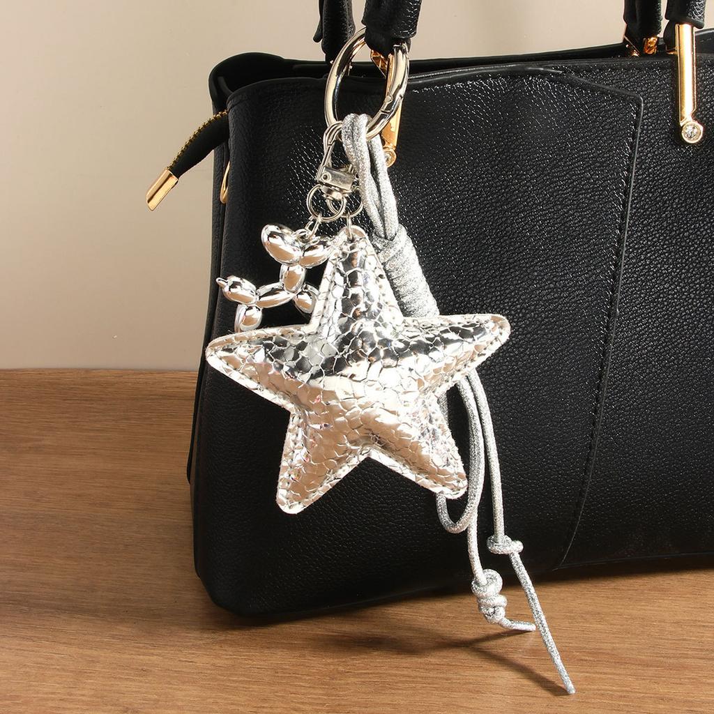 Stylish Star Beaded Bag Accessory With Strong Polyester Rope Fashion Accessories For Purse Keychain Or Car Ornament
