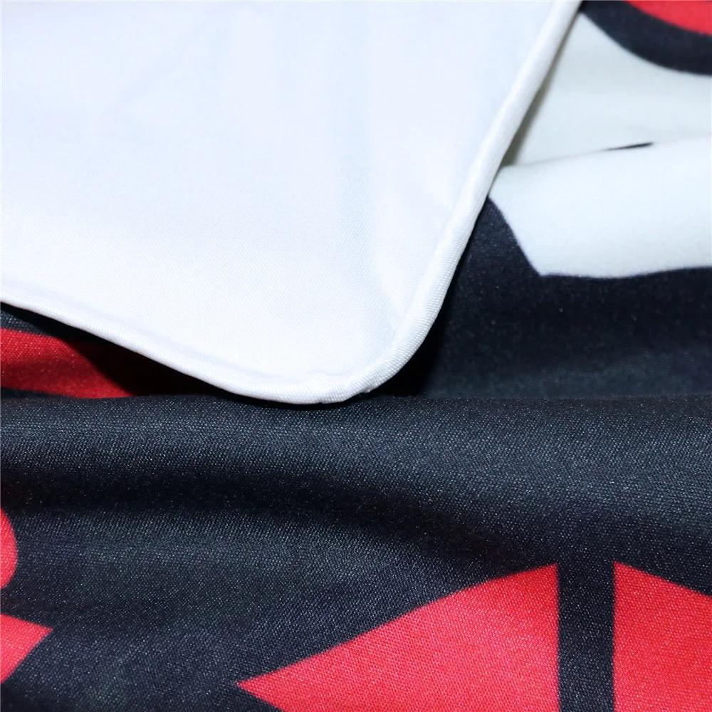 Red Rose Flower Skull Queen Bedding Set Double Bed 2-3Pcs Duvet Cover Pillowcases Comforter Bedding Sets King Size