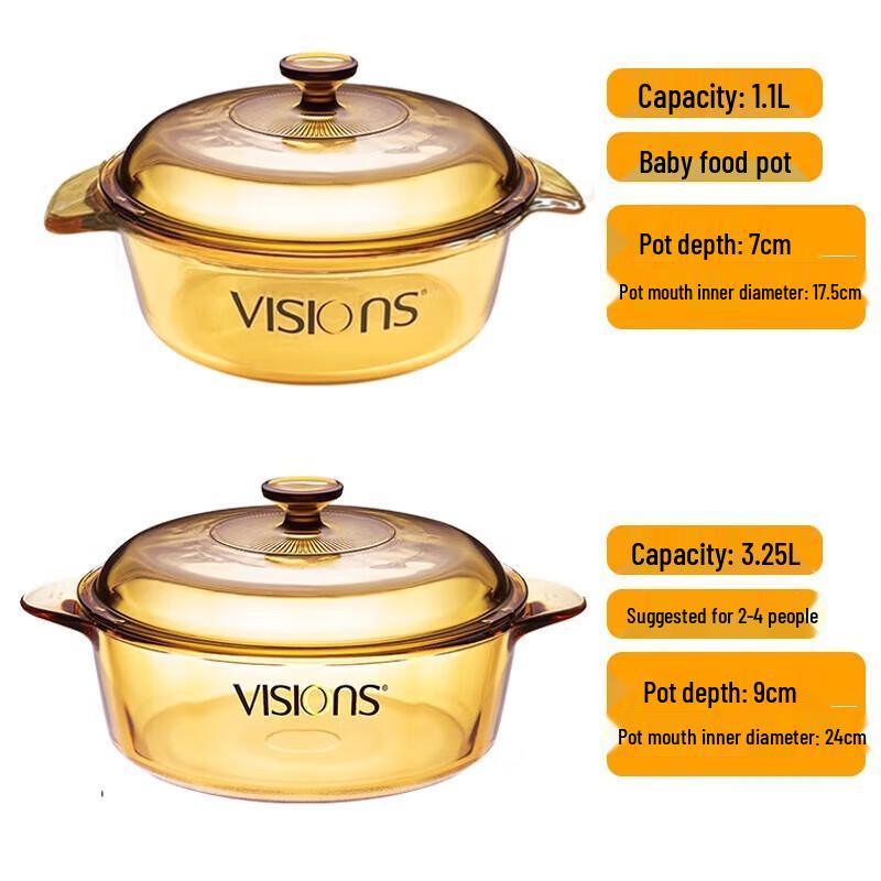 Corning Visions 2-Piece Glass Cookware Set