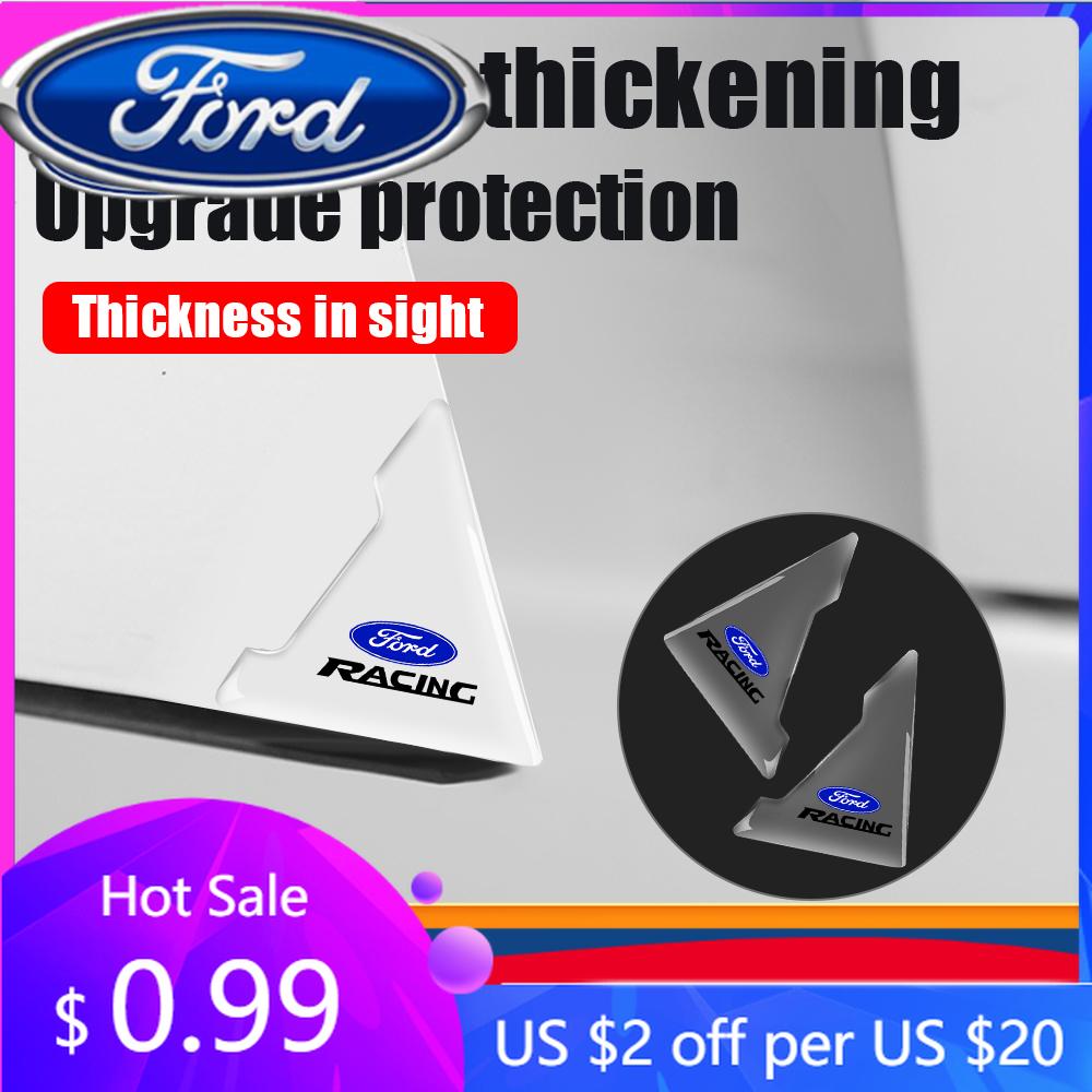 New 2026 Car Sticker Ford New 2025 Hot 2Pcs Car Door Corner Cover Bumper Protector Collision Anti-scratch Guard Sticker For Ford