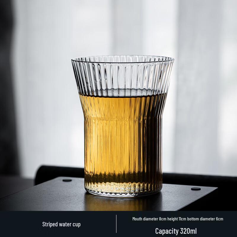 

Chaxun Japanese Heat-Resistant Striped Glass Cup