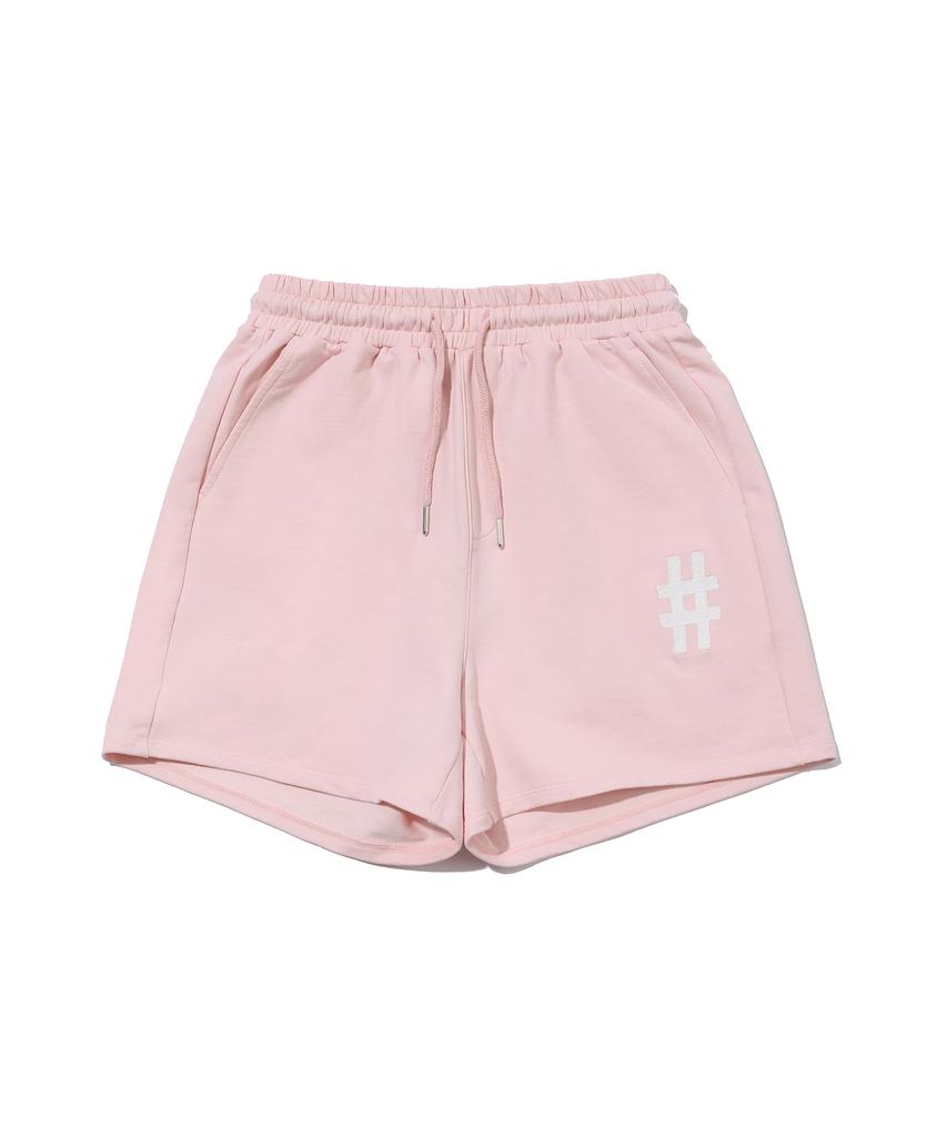 BEENTRILL NEWYORK Women'S Classic Hashtag Comfort Fit Shorts (Light Pink)