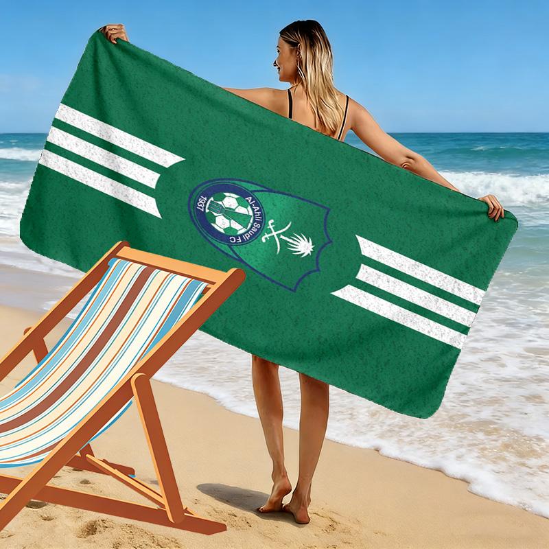 Al Ahli FC Print Beach Towel, Large Soft Quick Dry Towel for Beach Camping Swimming