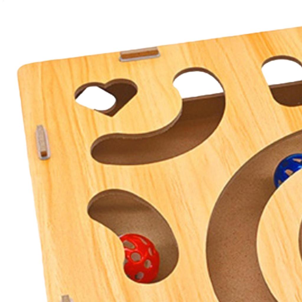 Cat Scratch Puzzle Enrichment Box Interactive Scratching Pet Supplies With Bell Balls Cat Scratcher Box For Home Indoor Outdoor