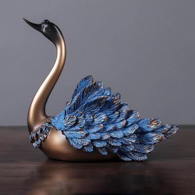Supporto creativo per statua di cigno in resina, espositore da tavolo, ornamento