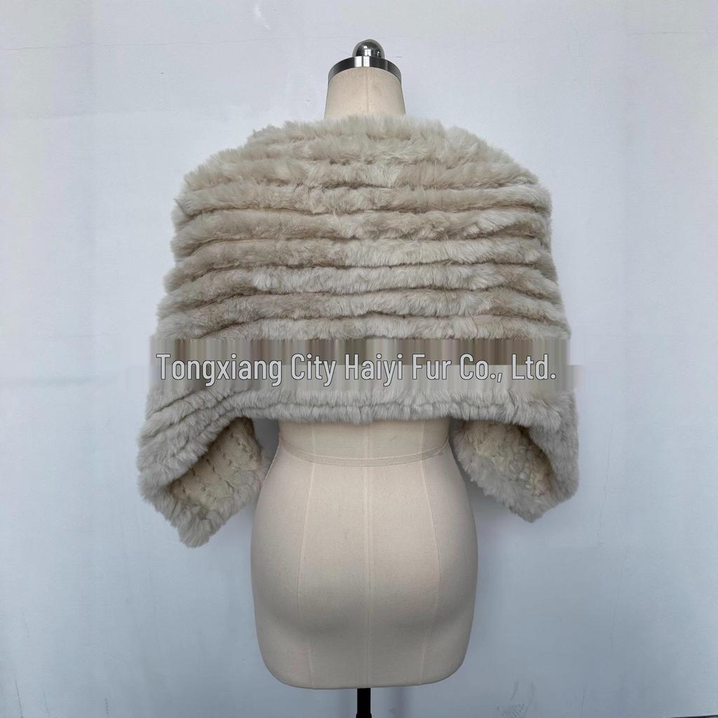 Eco-Friendly Women's Faux Fur Warm Cape Shawl