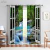 Windowcurtains Seaside Landscape Pattern Print Pattern Rod Pocket Bedroom Space Living Space Kitchen Areacurtains Home Decorative Piece