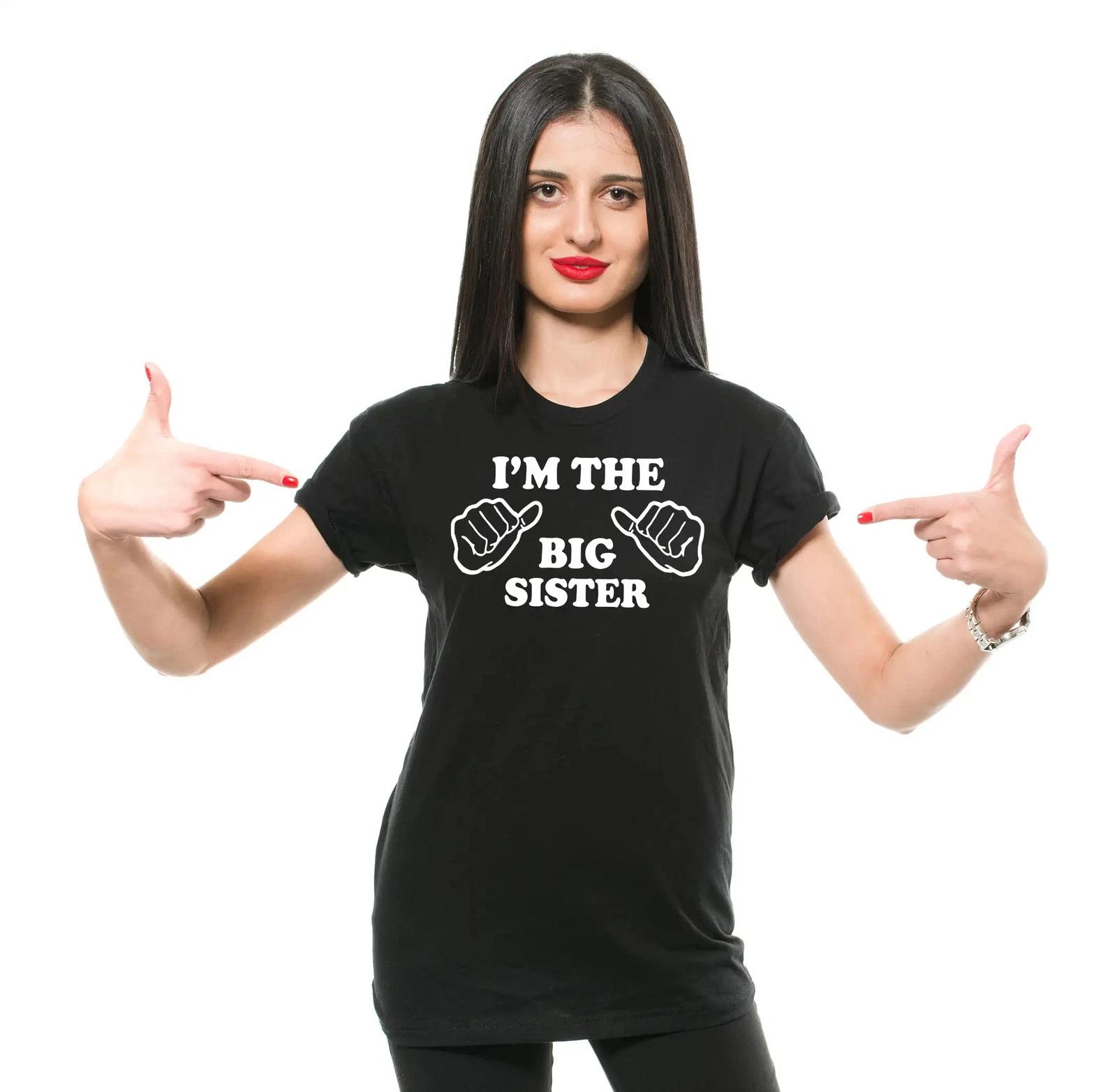 Womens Sister Shirt I Am The Big Sister T-Shirt Big Sister Gift Sister Shirts 3XL